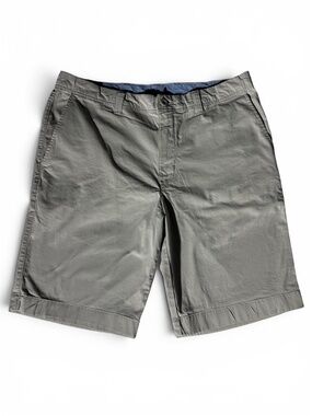 ROWM Men’s Khaki Stretch Chino Shorts Size 36 Casual Flat Front